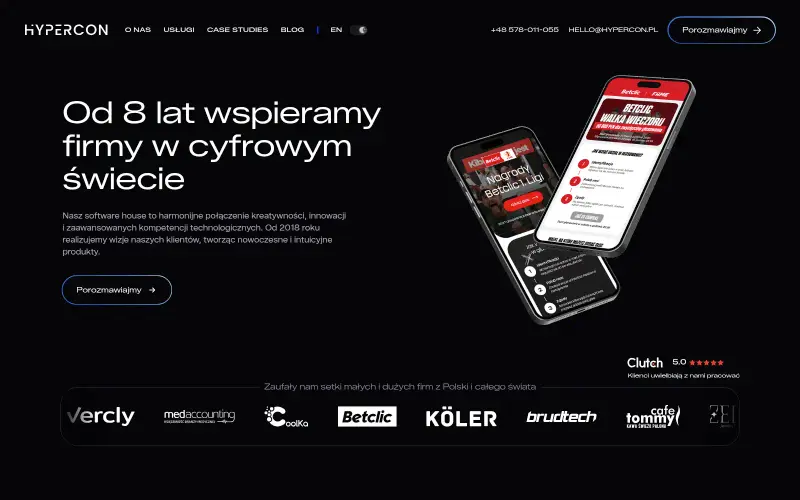 Zrzut strony firmy Hypercon