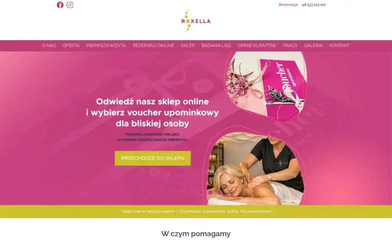 Zrzut strony firmy Roxella